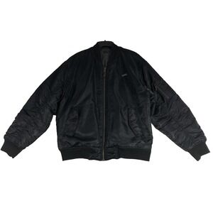 Southpole‎ Jacket Men's Size XL Black Bomber Coat Quilted Full Zip Y2K Vintage